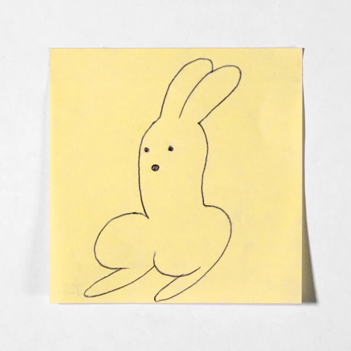 WRabbit, No. 026 of 512: a hand-drawn cazzo on a sticky note