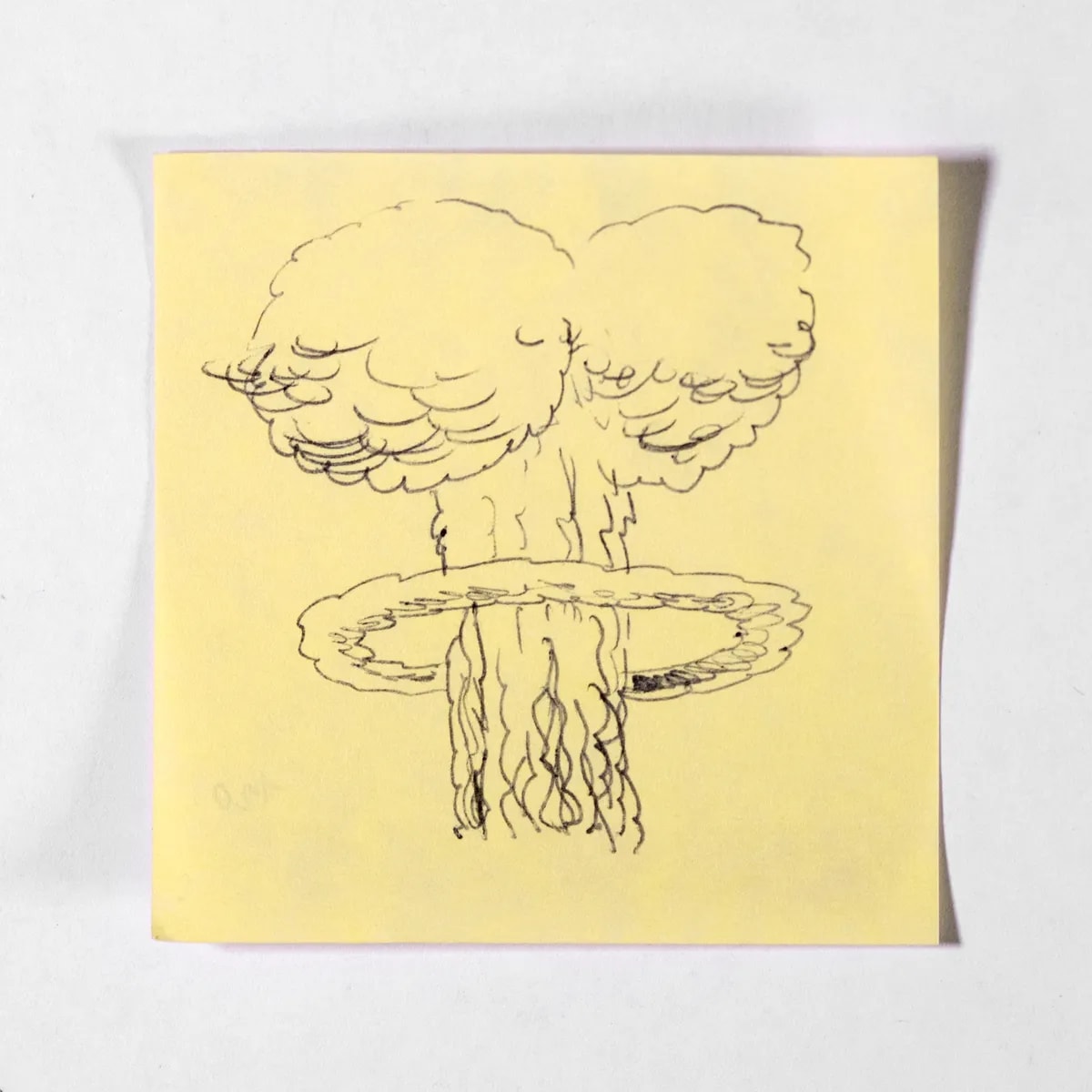 Nuke, No. 120 of 512: a hand-drawn cazzo on a sticky note