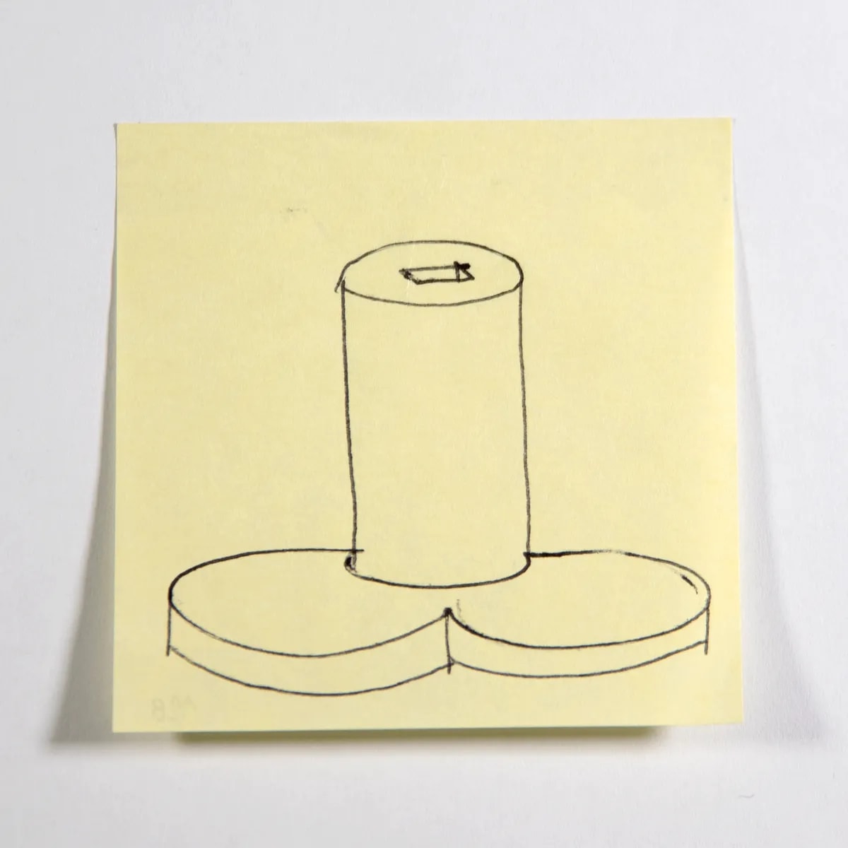 Metaphysics, No. 128 of 512: a hand-drawn cazzo on a sticky note