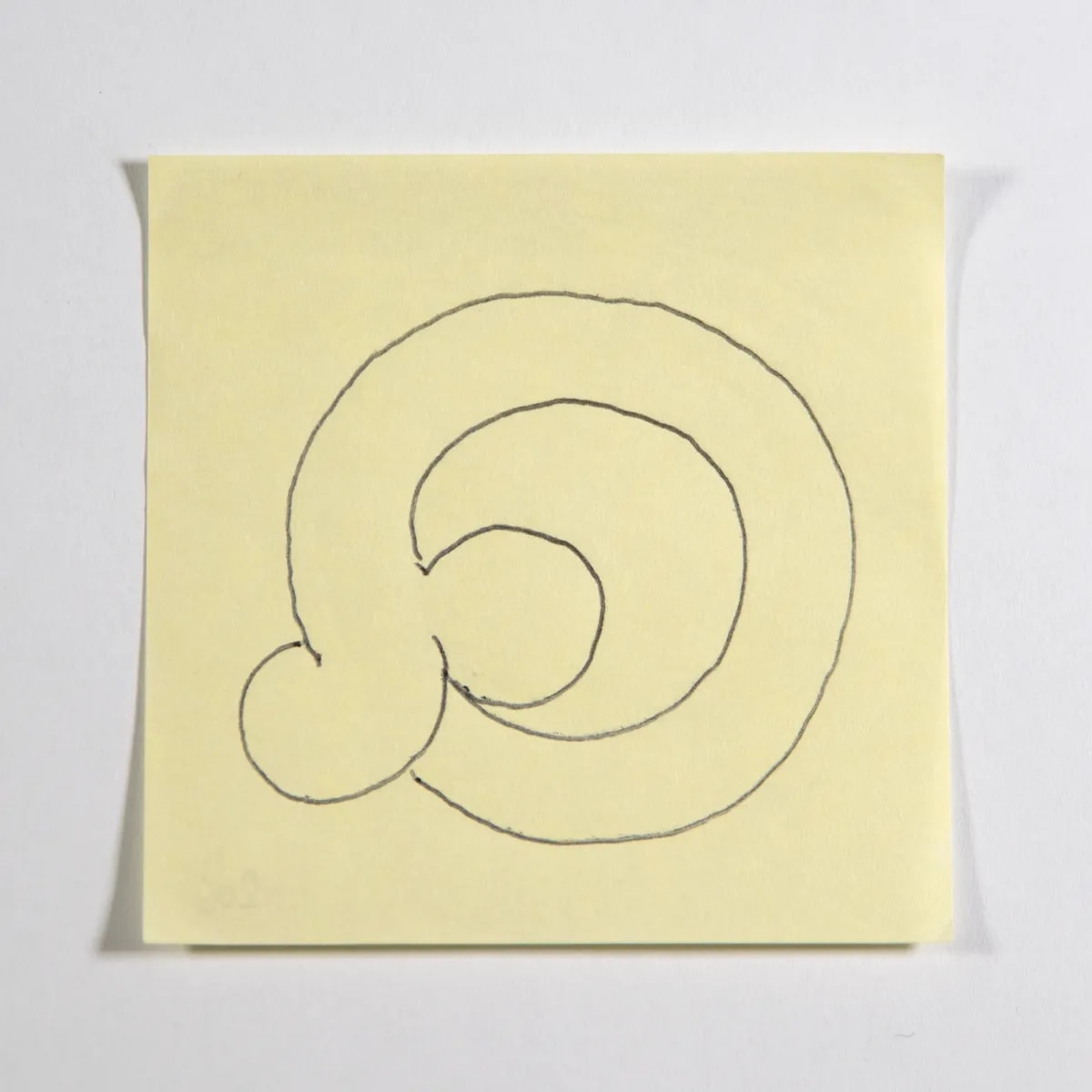 Ouroboros, No. 206 of 512: a hand-drawn cazzo on a sticky note