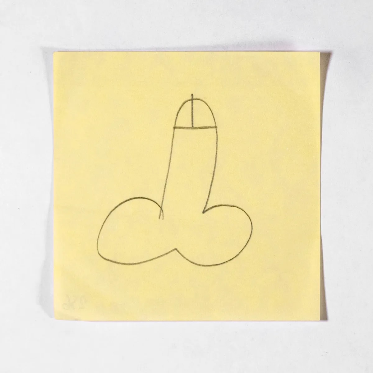 Naïf, No. 256 of 512: a hand-drawn cazzo on a sticky note