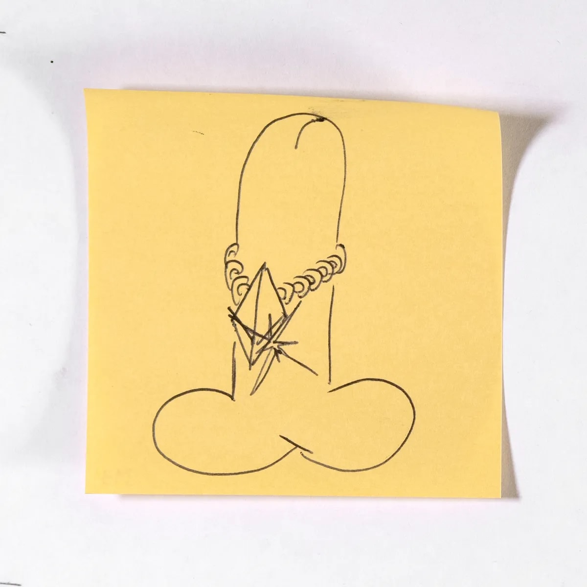 Ethereum, No. 313 of 512: a hand-drawn cazzo on a sticky note