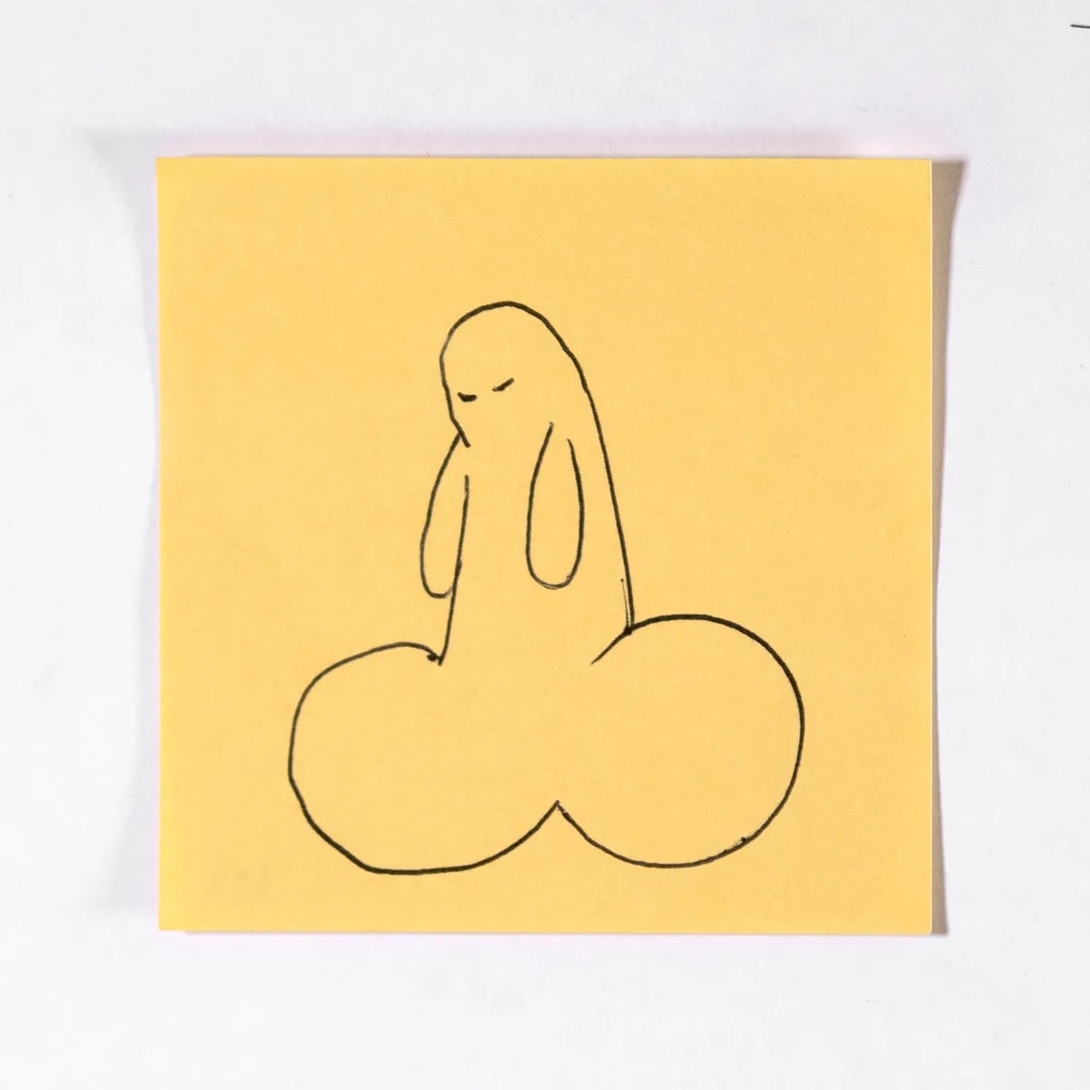 Homunculus, No. 412 of 512: a hand-drawn cazzo on a sticky note