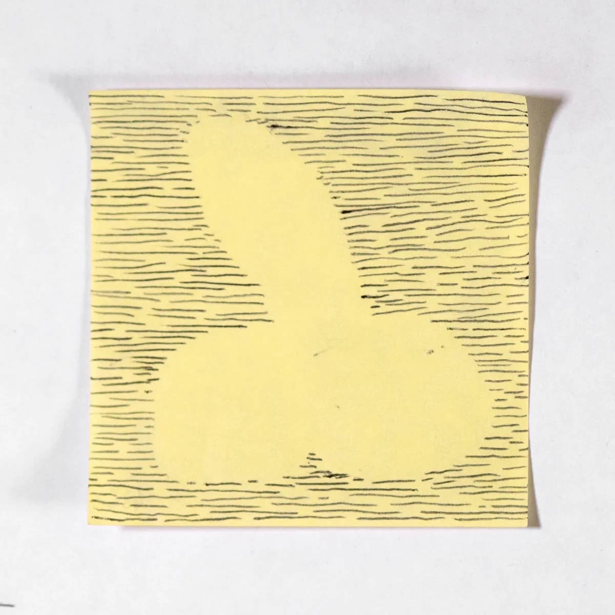 Fog, No. 436 of 512: a hand-drawn cazzo on a sticky note