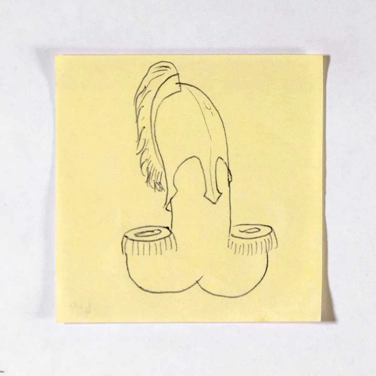 Cuirassier, No. 439 of 512: a hand-drawn cazzo on a sticky note