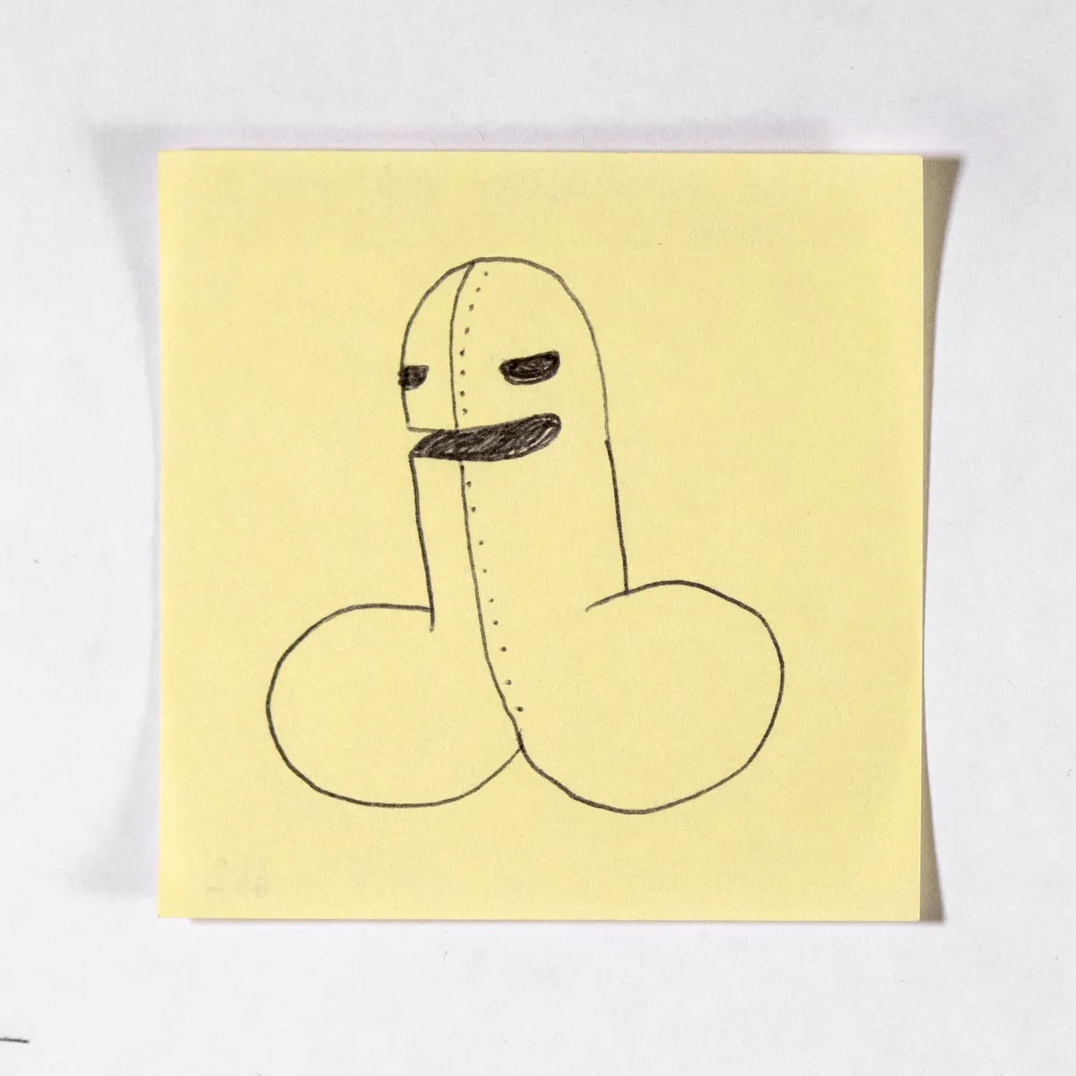 Mark01, No. 442 of 512: a hand-drawn cazzo on a sticky note