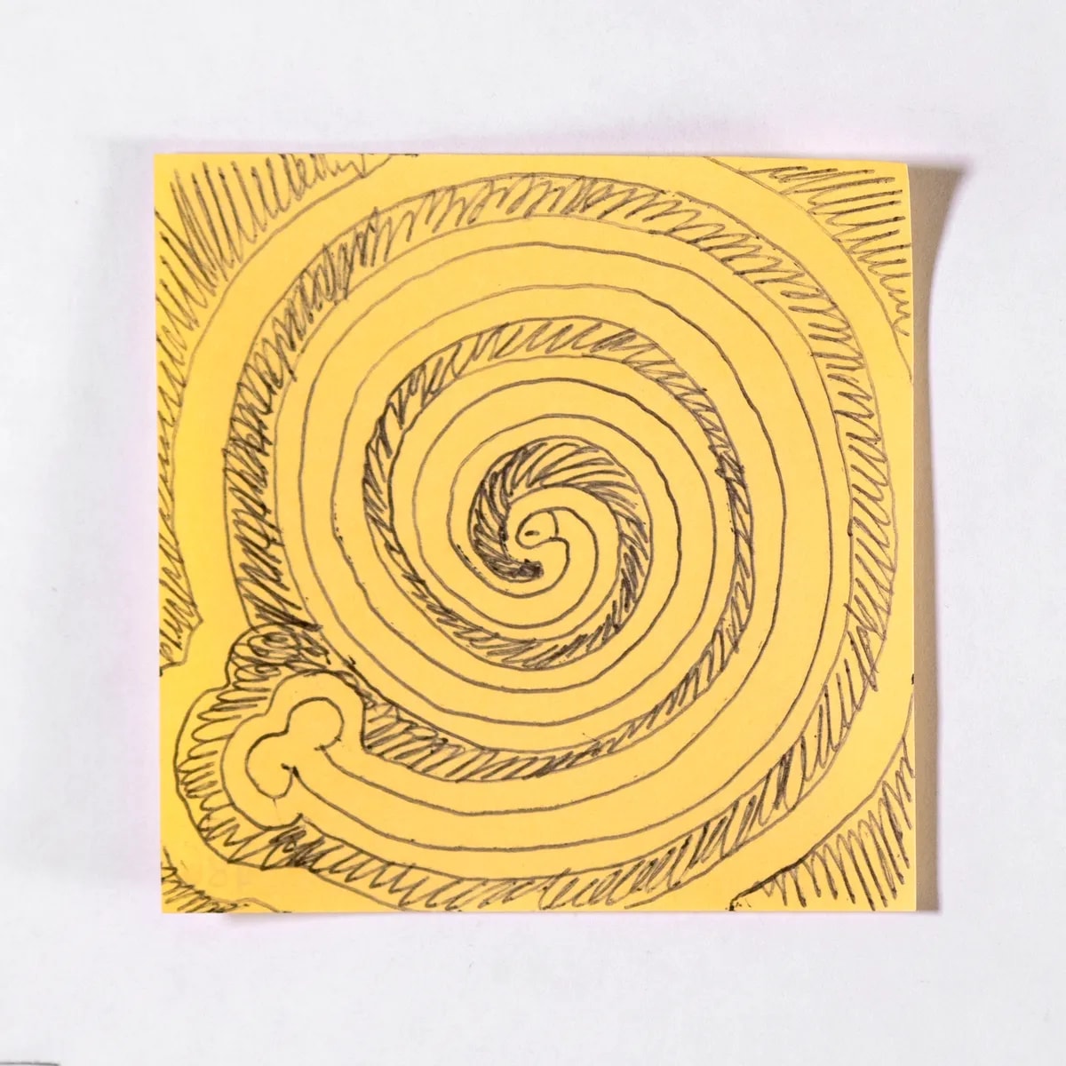 Optical, No. 486 of 512: a hand-drawn cazzo on a sticky note