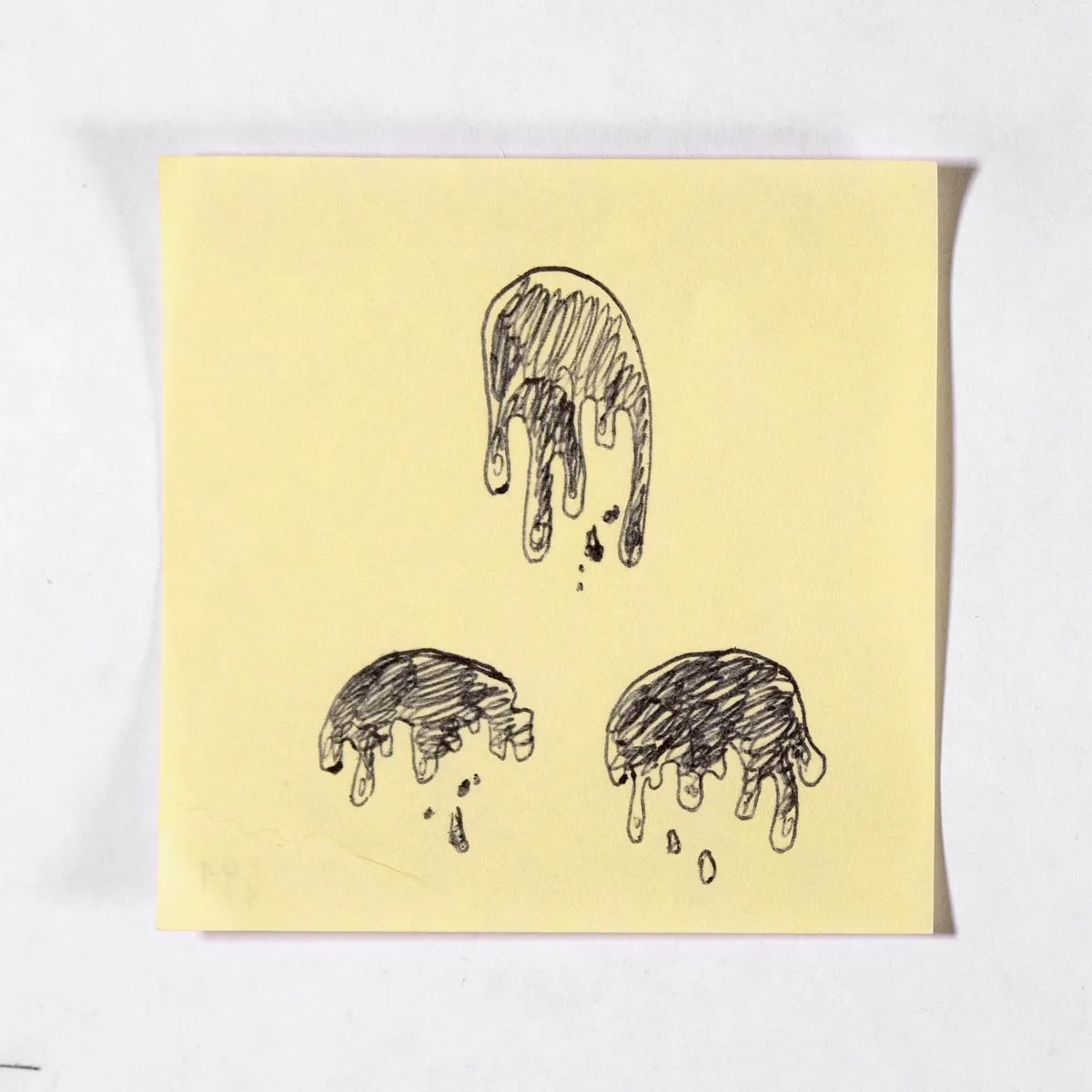 Luminol, No. 491 of 512: a hand-drawn cazzo on a sticky note