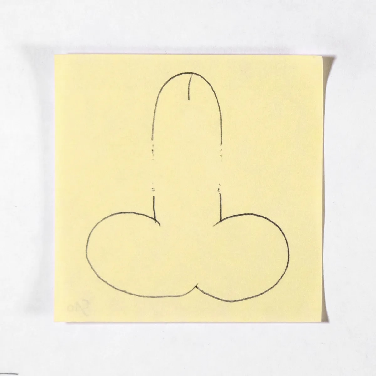 Endless, No. 510 of 512: a hand-drawn cazzo on a sticky note