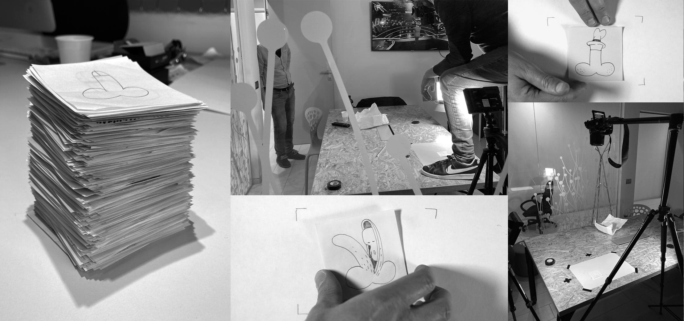 Drawing a piece on a sticky note