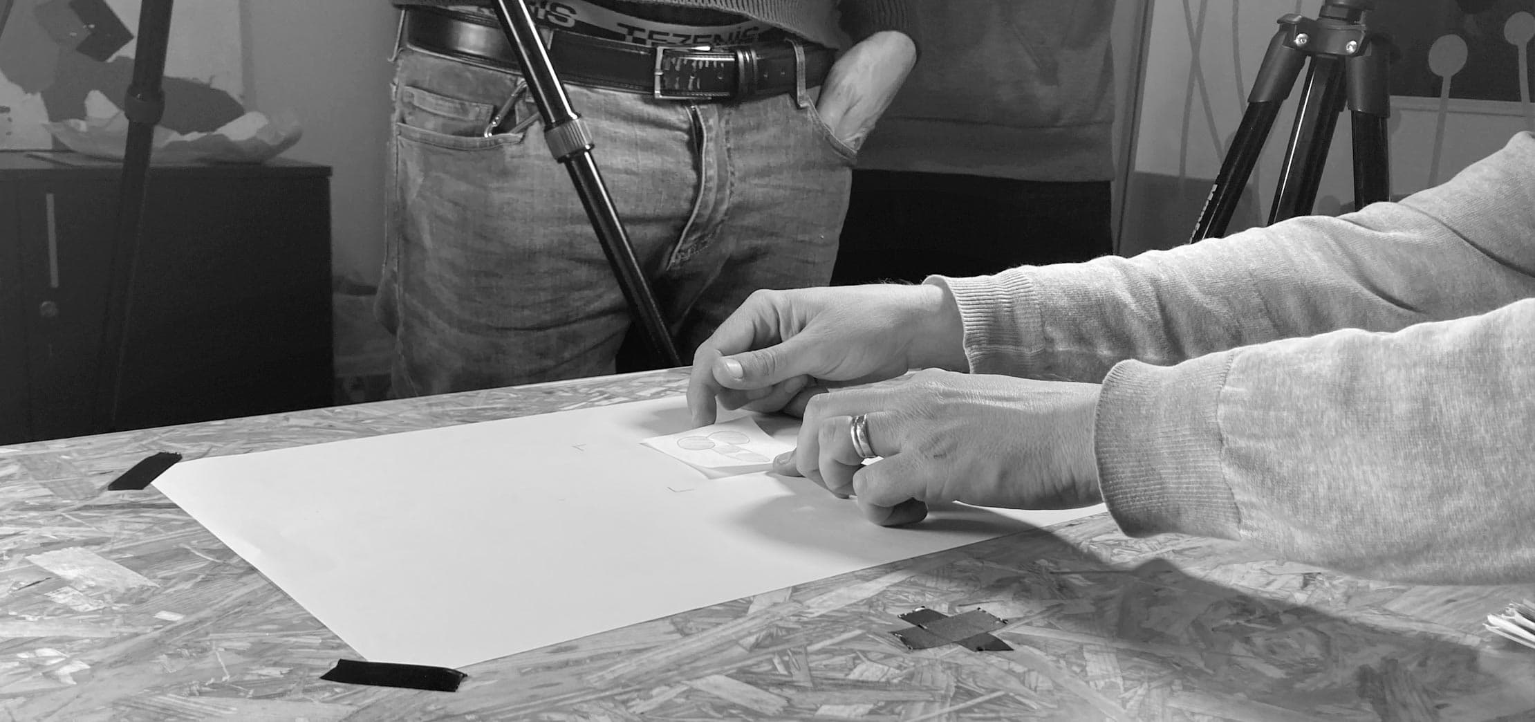 Drawing a piece on a sticky note