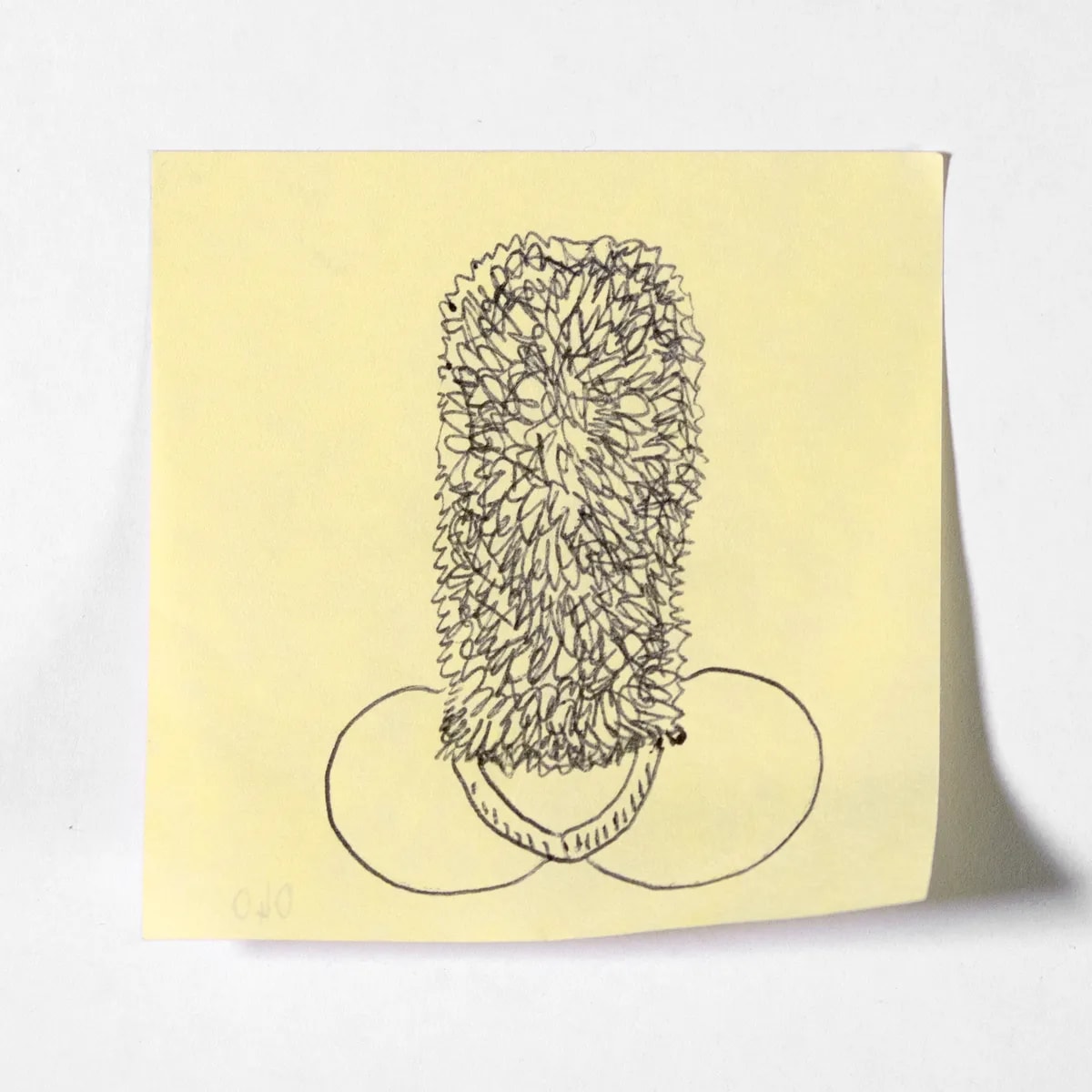 Coldstream, No. 040 of 512: a hand-drawn cazzo on a sticky note