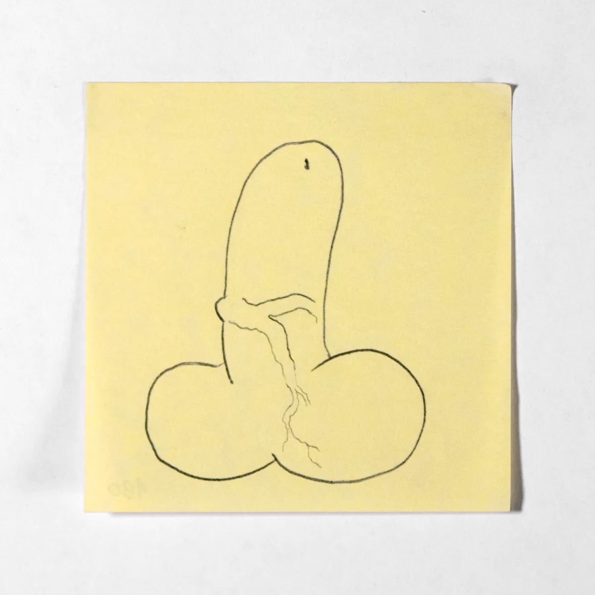 Arterial, No. 180 of 512: a hand-drawn cazzo on a sticky note