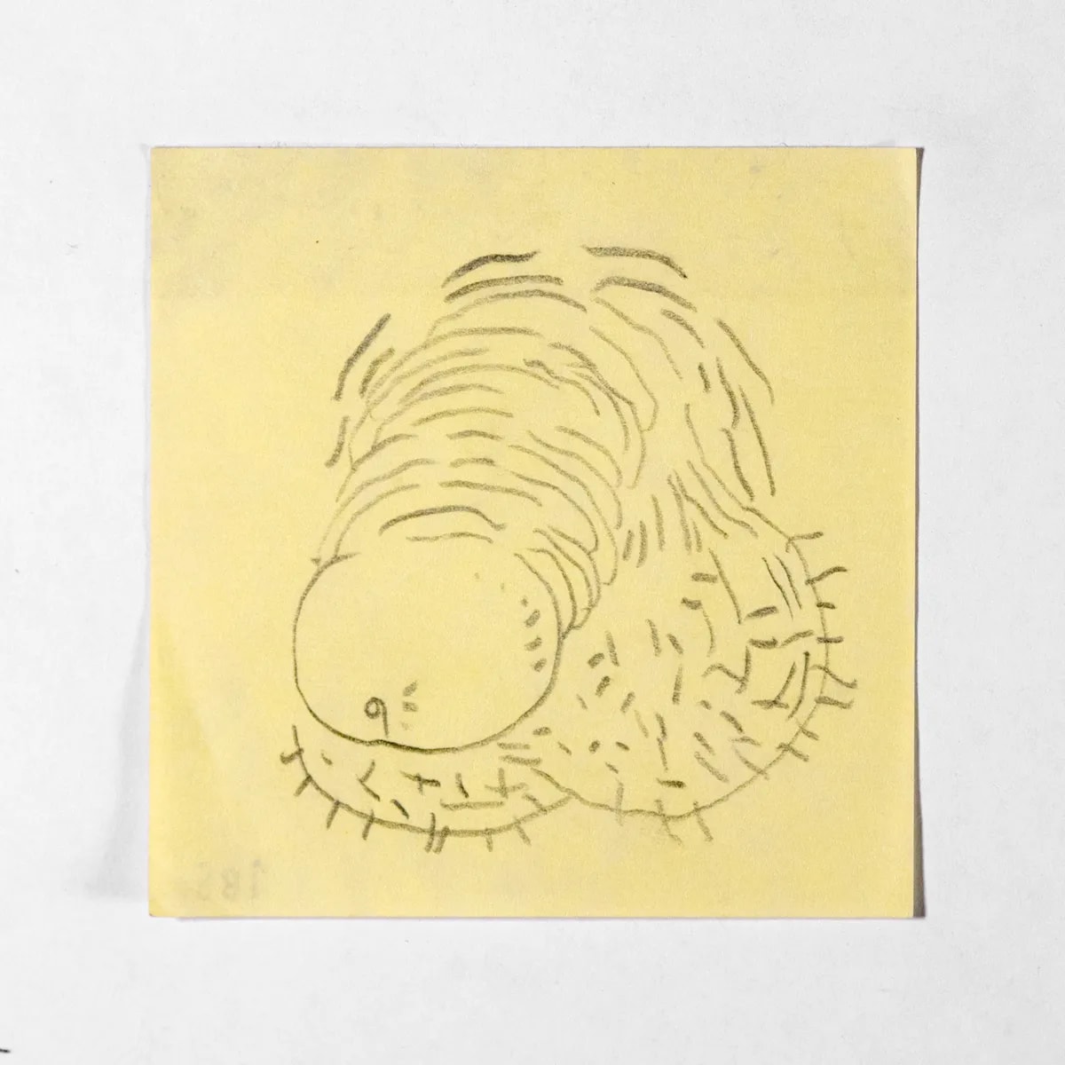 Honest, No. 185 of 512: a hand-drawn cazzo on a sticky note