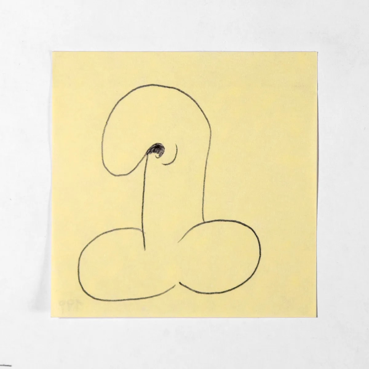 Smell, No. 199 of 512: a hand-drawn cazzo on a sticky note
