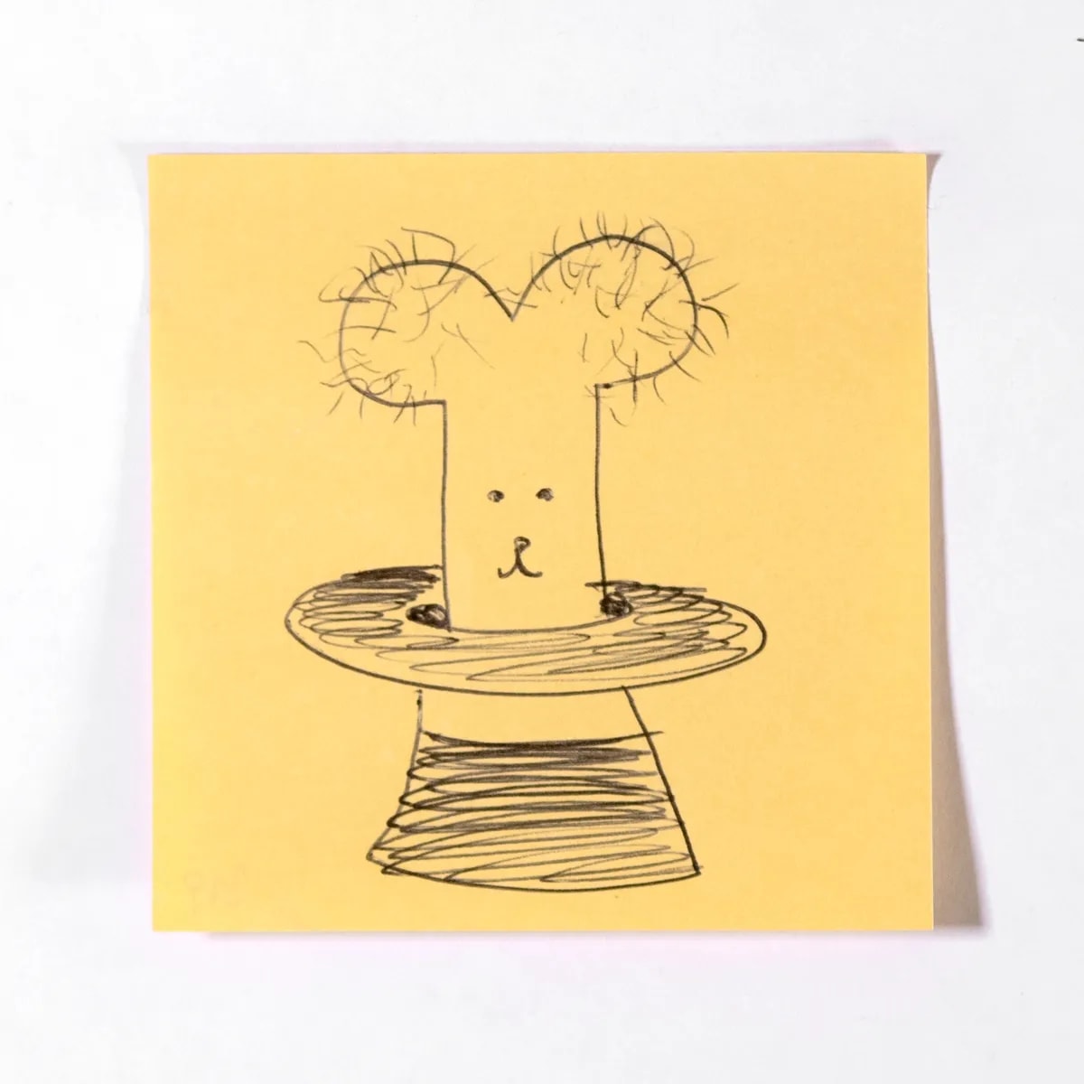 Magic, No. 219 of 512: a hand-drawn cazzo on a sticky note