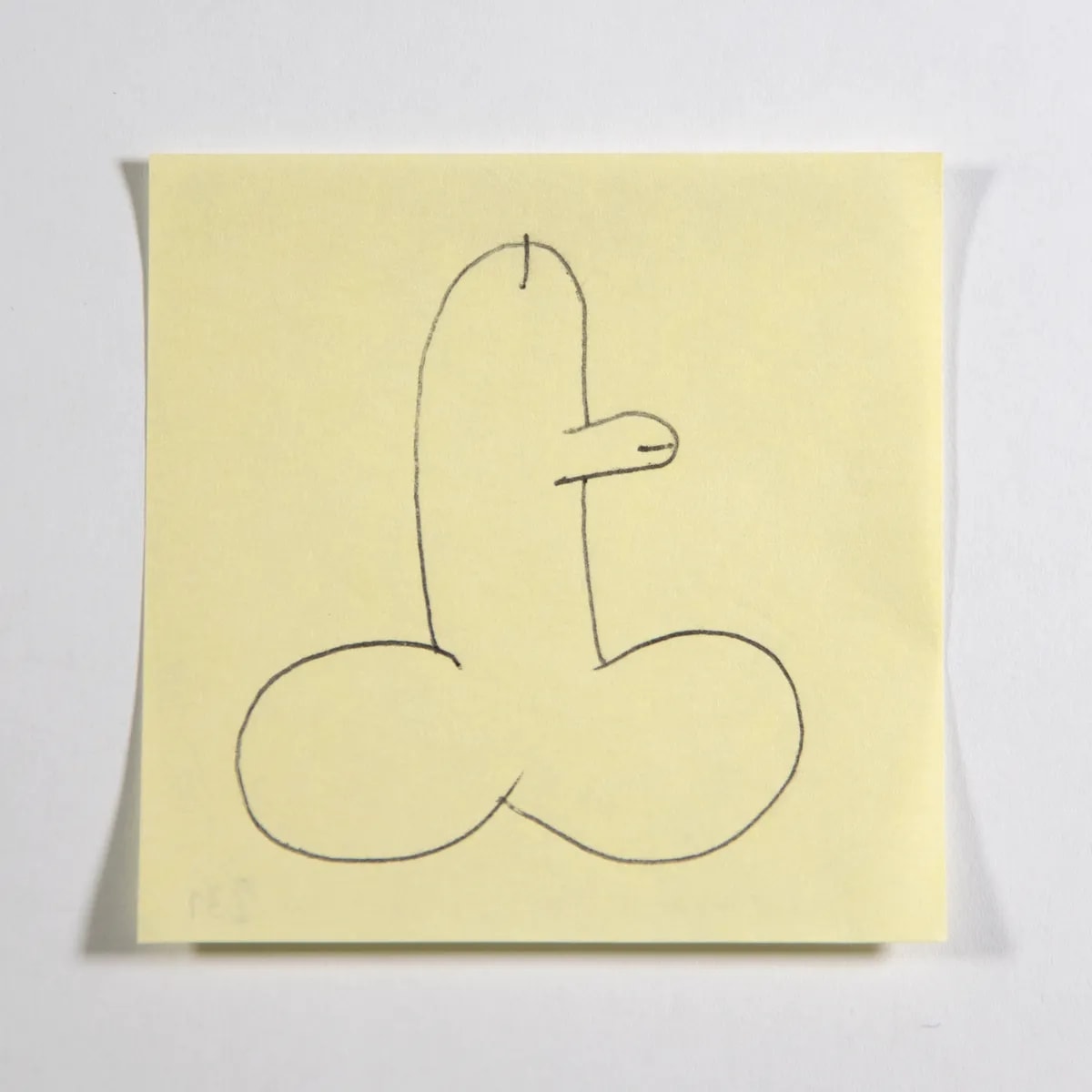 Derivative, No. 231 of 512: a hand-drawn cazzo on a sticky note