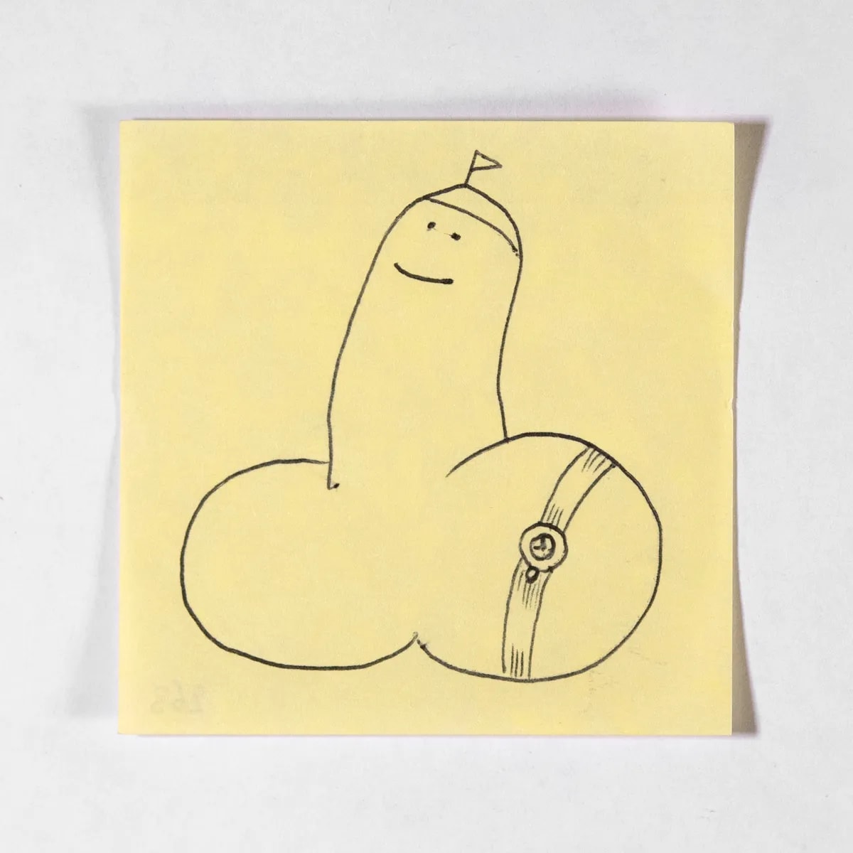 Strullo, No. 263 of 512: a hand-drawn cazzo on a sticky note