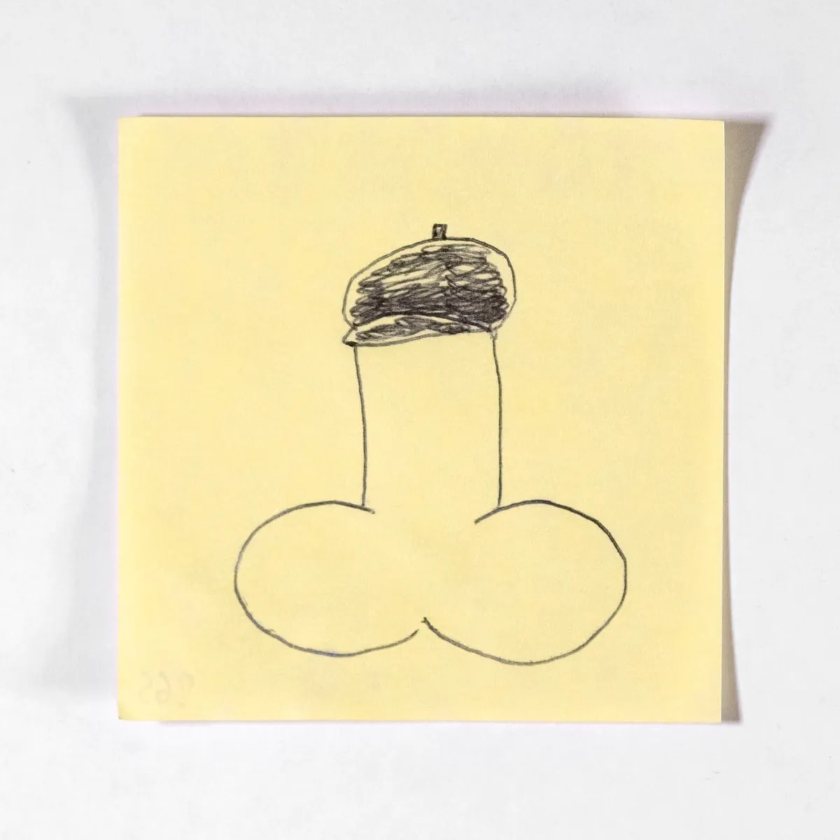 Urchin, No. 265 of 512: a hand-drawn cazzo on a sticky note