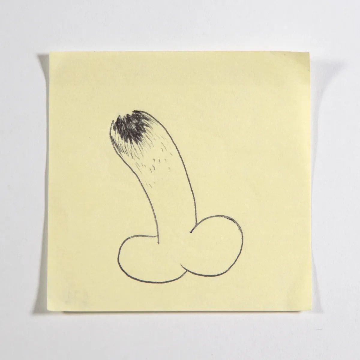 Exploded2, No. 272 of 512: a hand-drawn cazzo on a sticky note