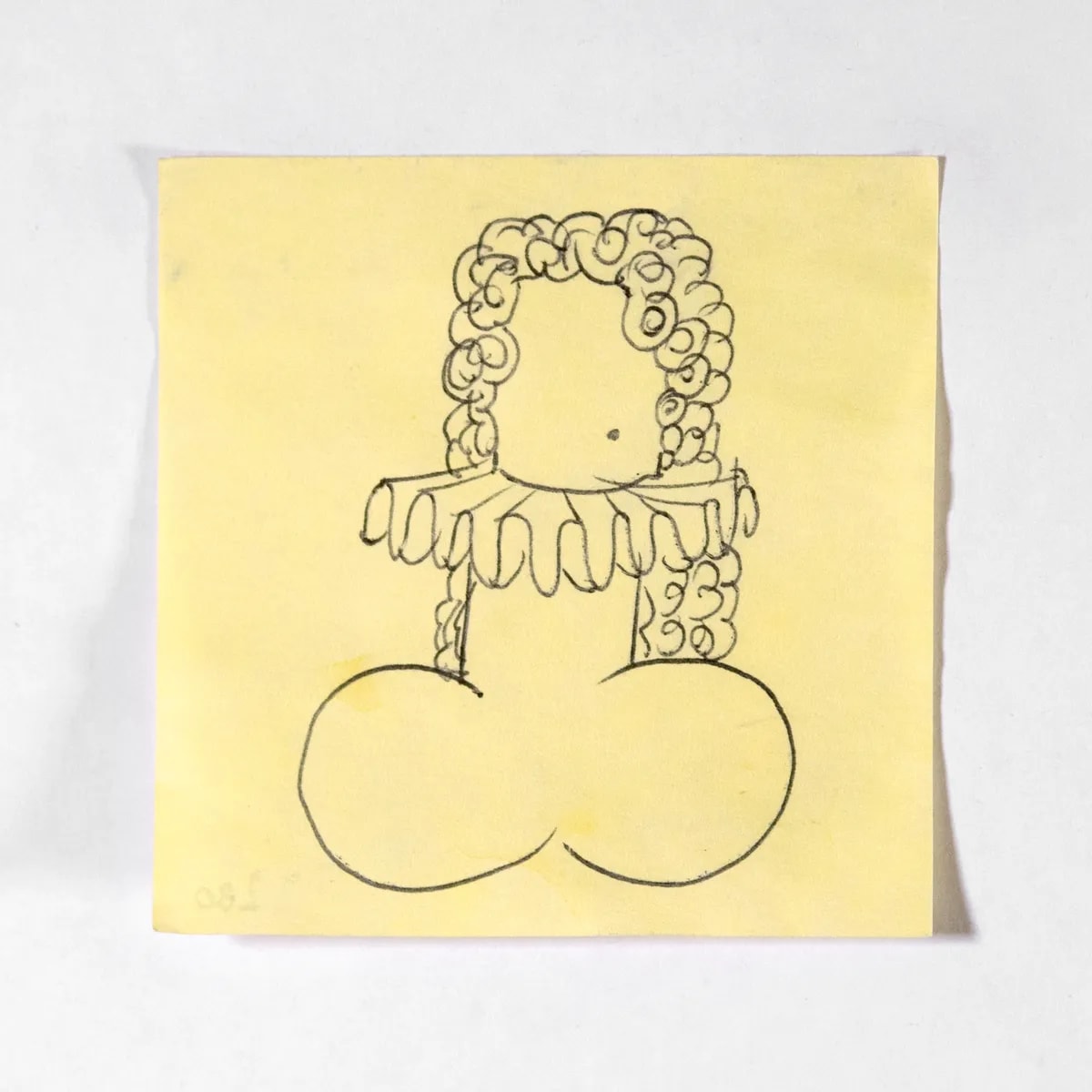 Noble, No. 280 of 512: a hand-drawn cazzo on a sticky note