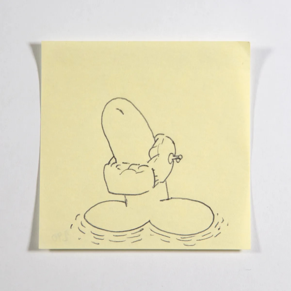 Prudent, No. 290 of 512: a hand-drawn cazzo on a sticky note