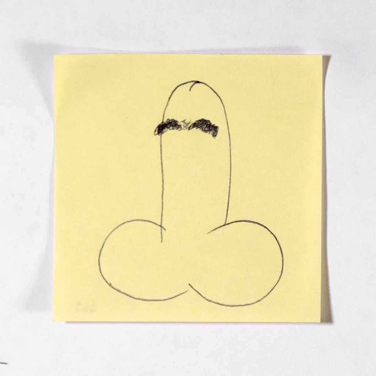 Portrait13, No. 441 of 512: a hand-drawn cazzo on a sticky note
