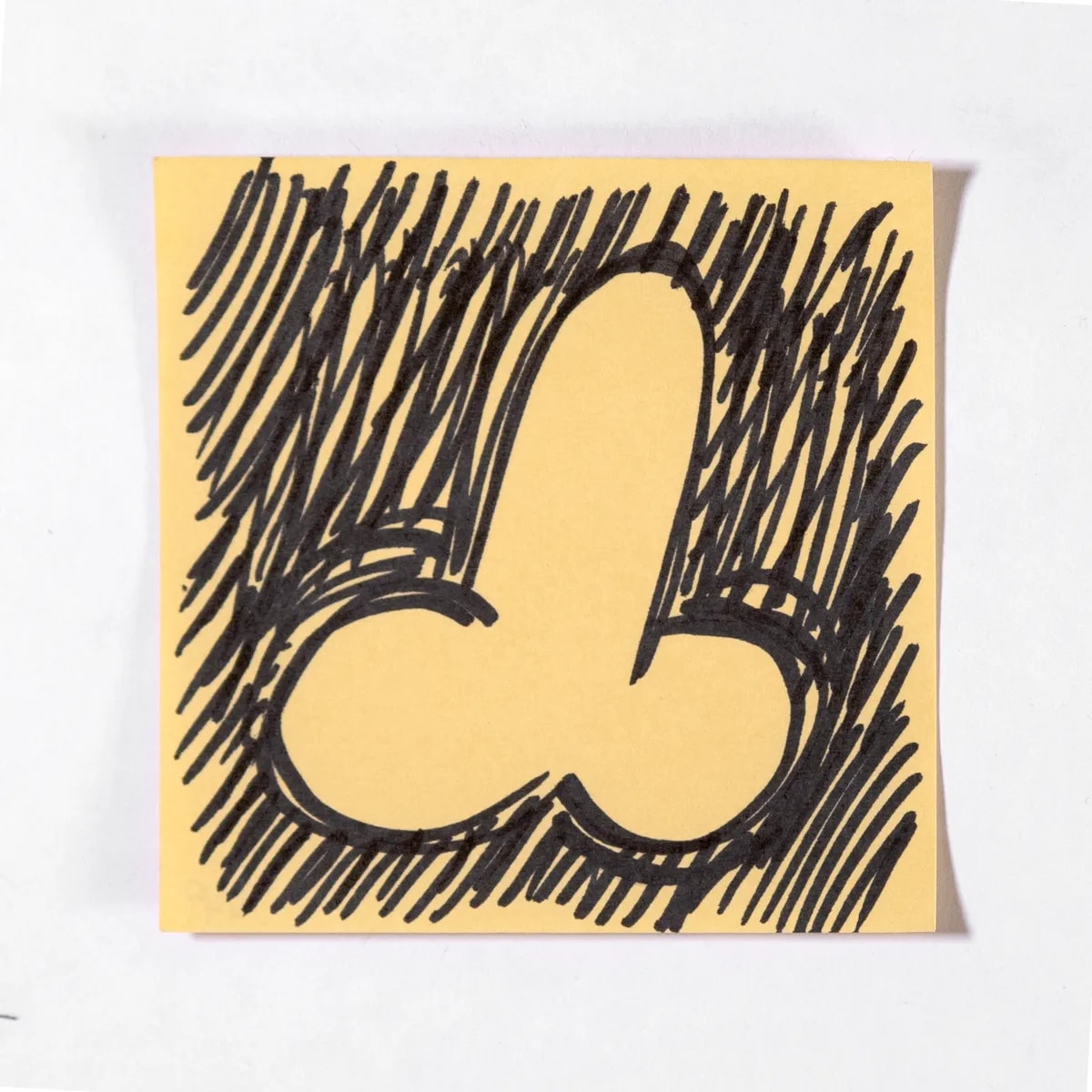 Expressionism, No. 449 of 512: a hand-drawn cazzo on a sticky note
