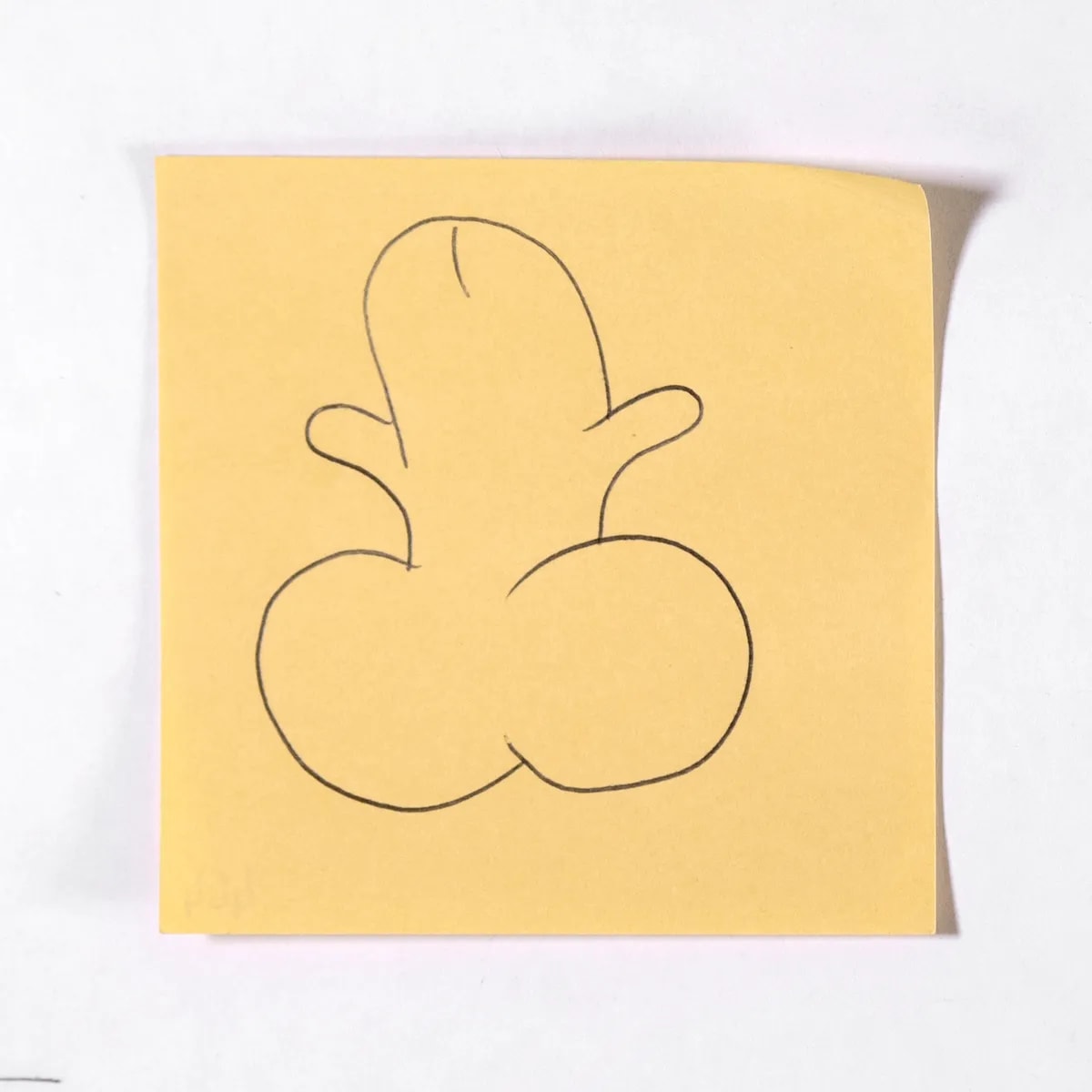 Phobosian, No. 464 of 512: a hand-drawn cazzo on a sticky note