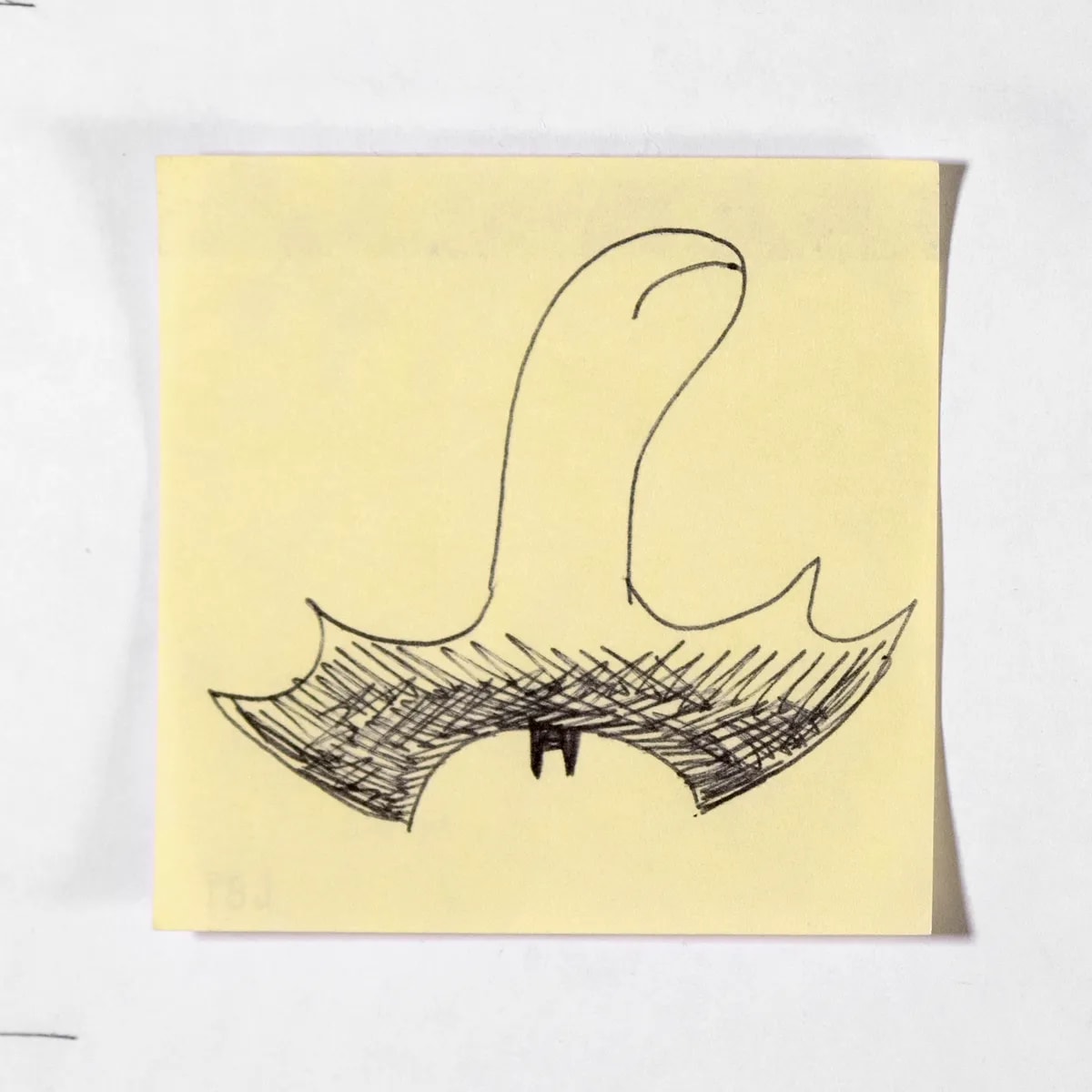 Batman, No. 489 of 512: a hand-drawn cazzo on a sticky note